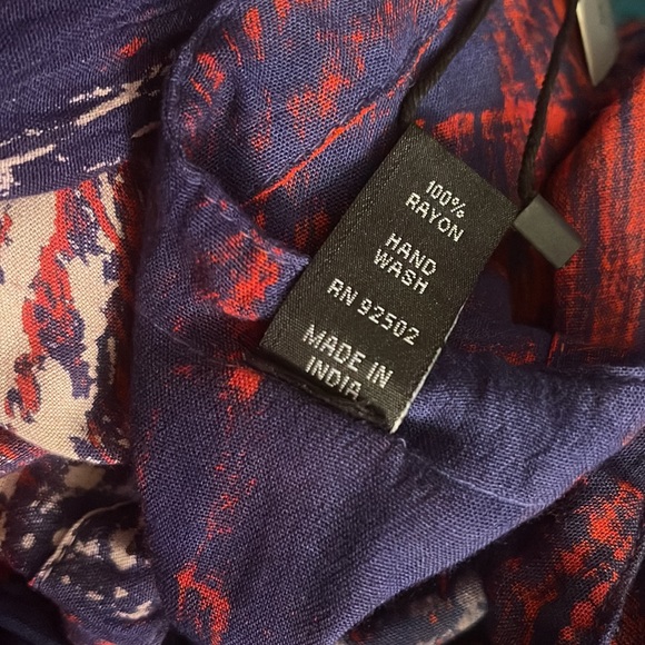 NWT.  BLOUSE by Sacred Threads. ONESIZE. BL/RD 2.     219751 - Picture 5 of 5